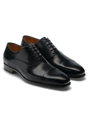 Magnanni Segovia Cap Toe Oxford Black Leather Size 11 M DD28 23192